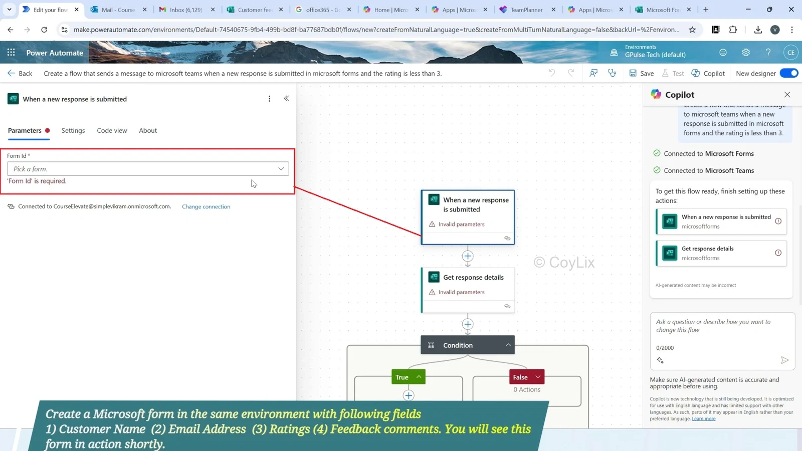 Power Automate Co-Pilot demo flow creation by CoyLix