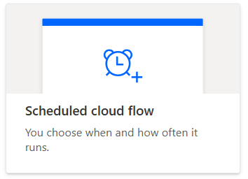 Types of Power Automate flow - Scheduled cloud Flow