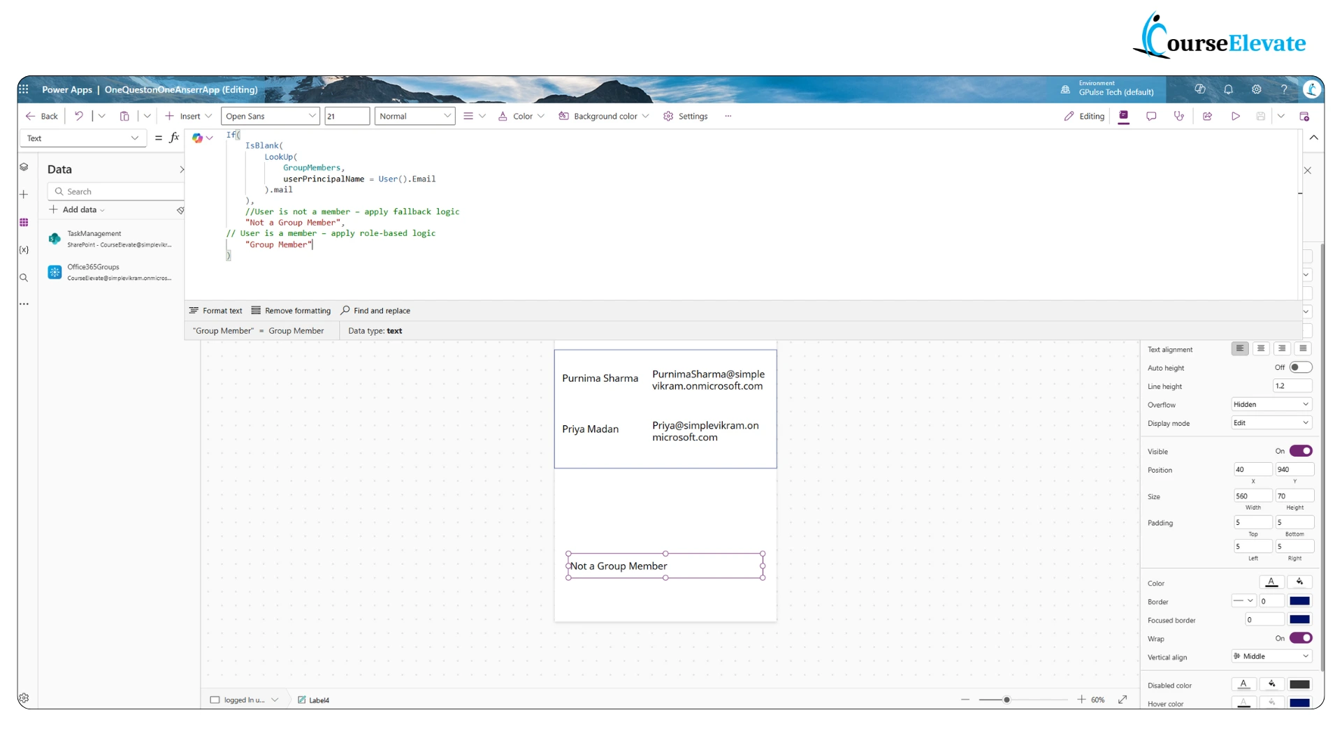 Role Based Security in Power apps