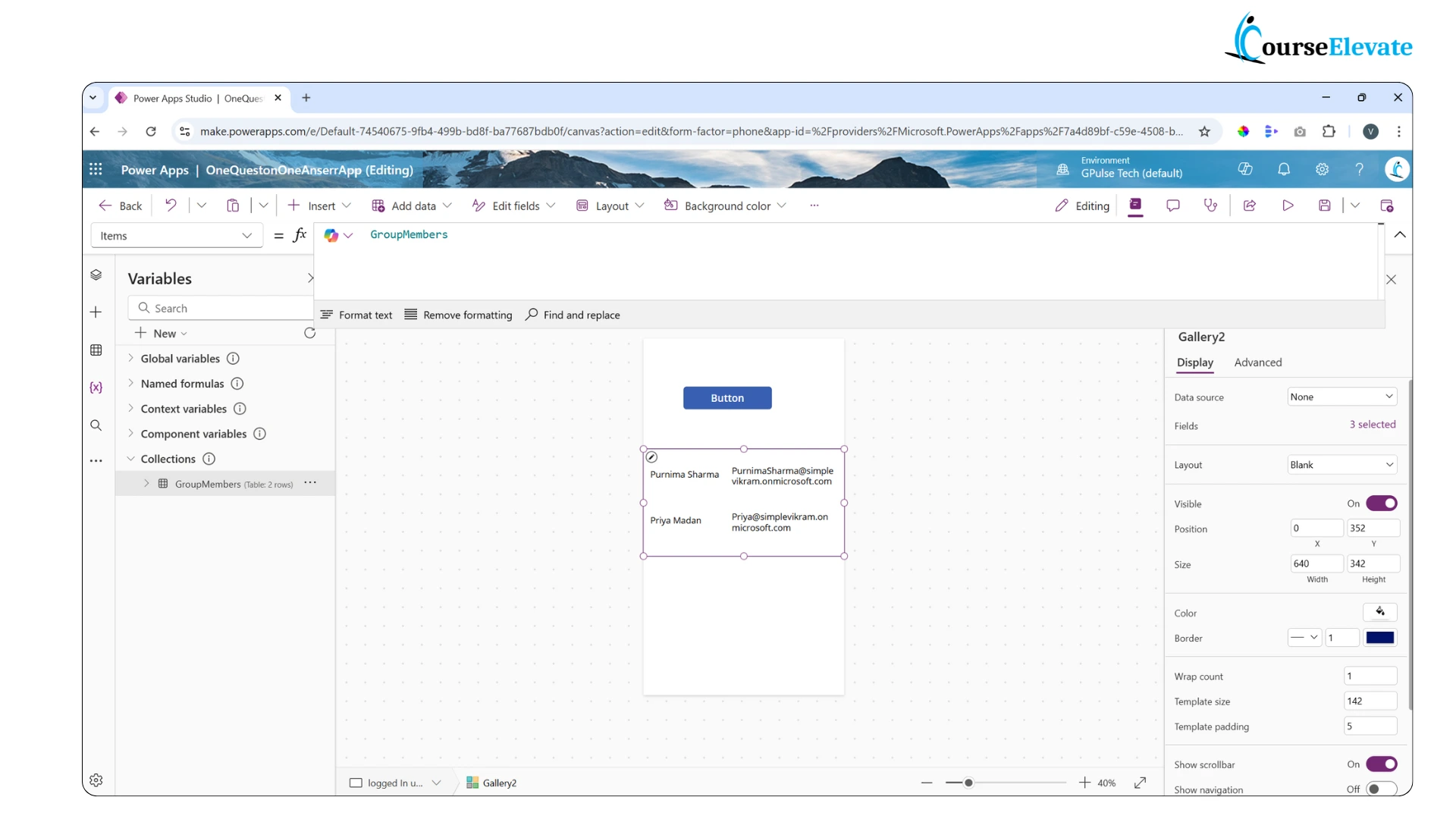 Role Based Security in Power apps