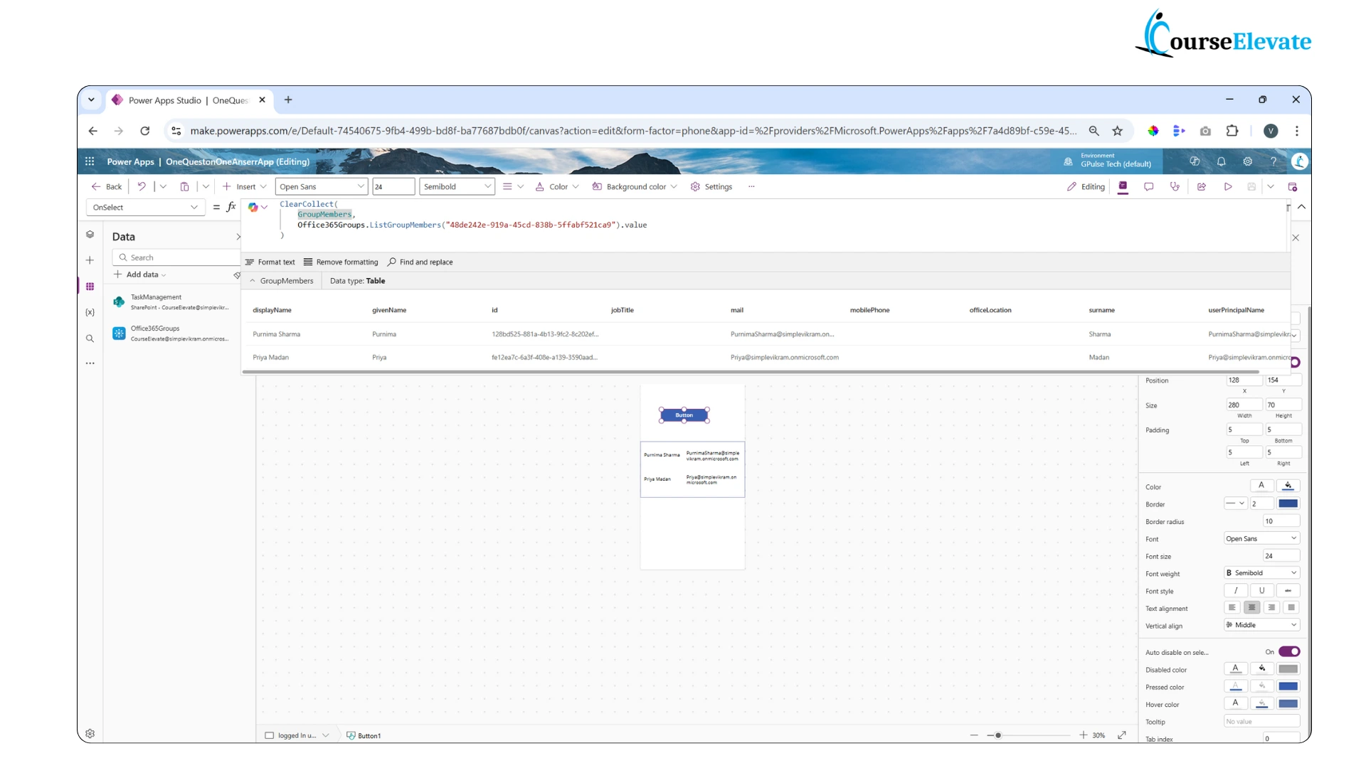 role-based security in Power Apps