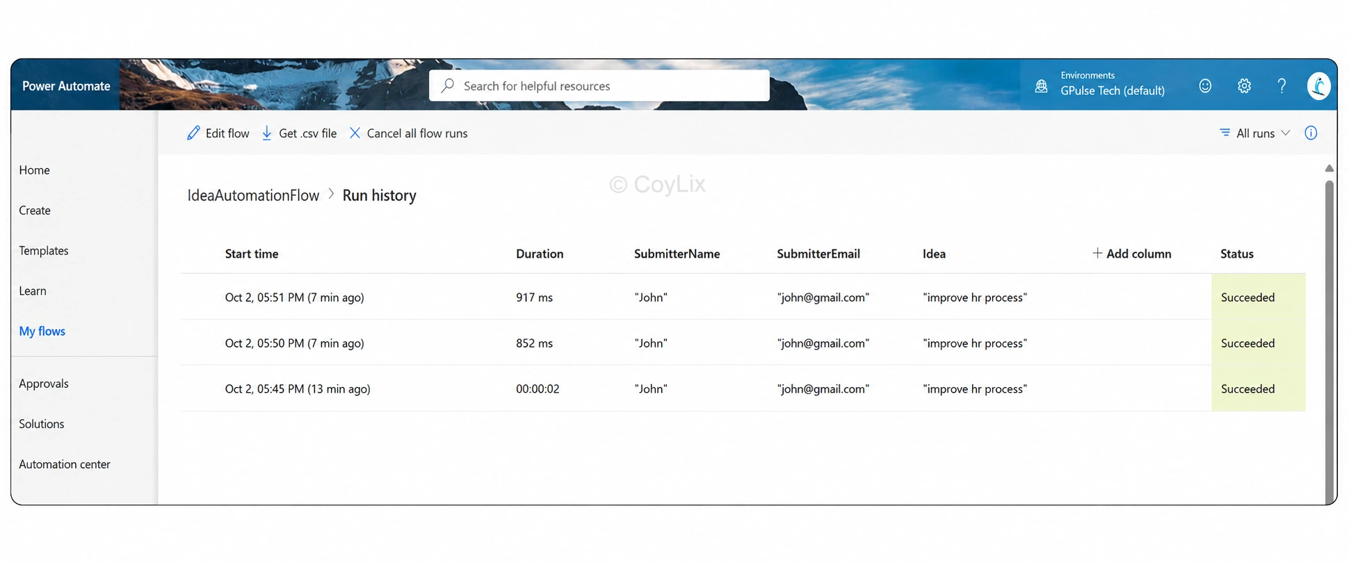 Power Automate Interview Questions-flow run History by CoyLix