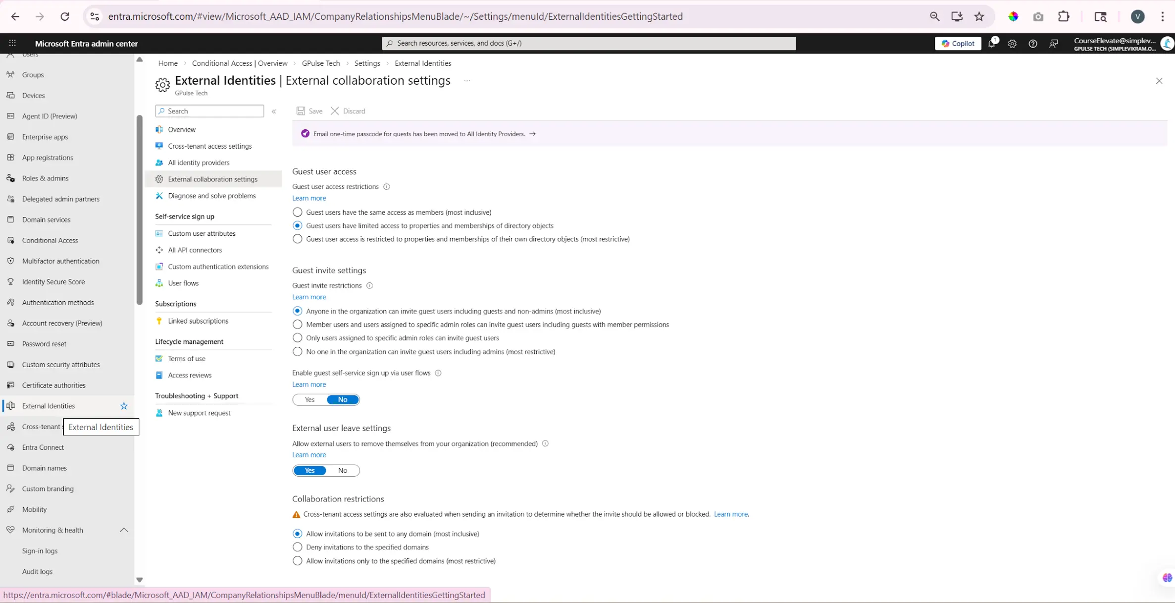  external identities settings by coylix