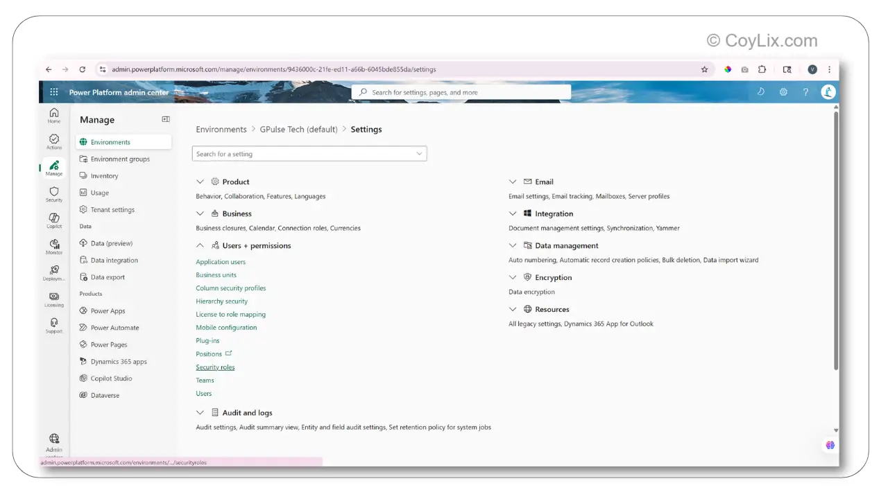create security role by coylix