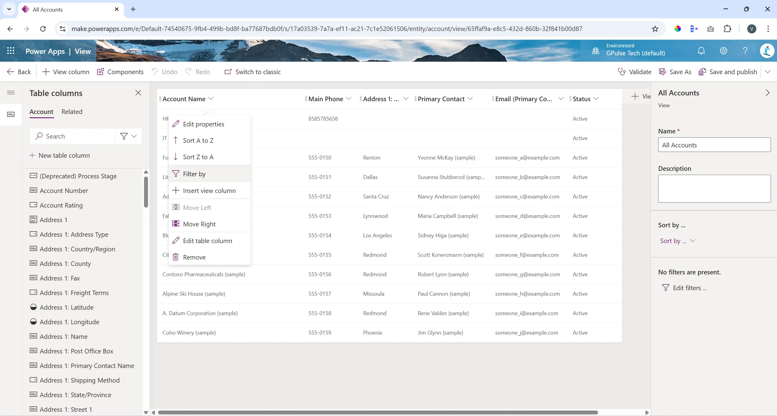 Model-Driven Apps performance optimization and ALM interview questions runtime column filtering