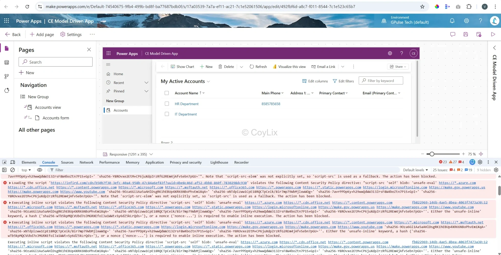 debugging in model driven apps  by CoyLix