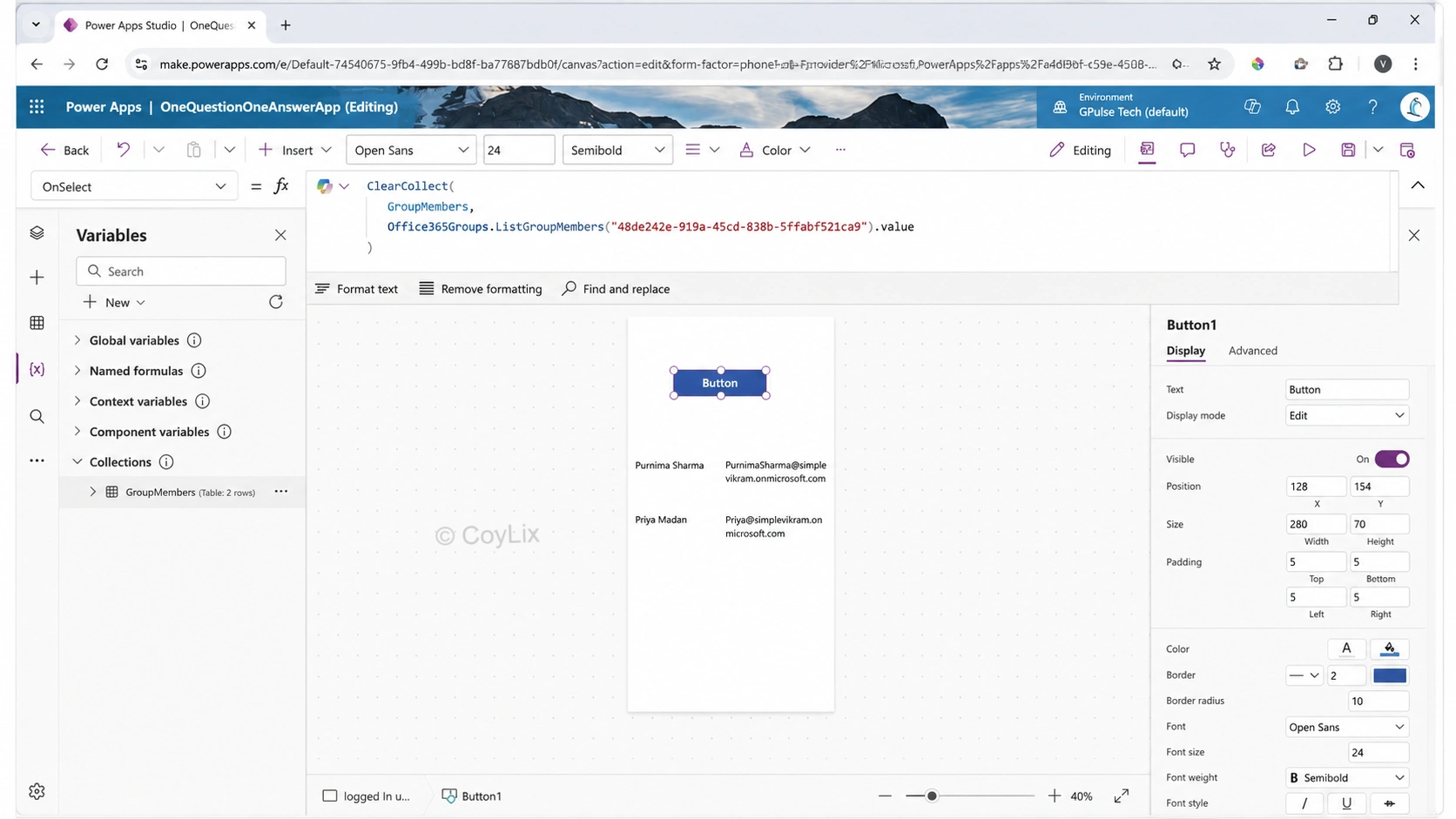 setting group Id in Power apps by CoyLix
