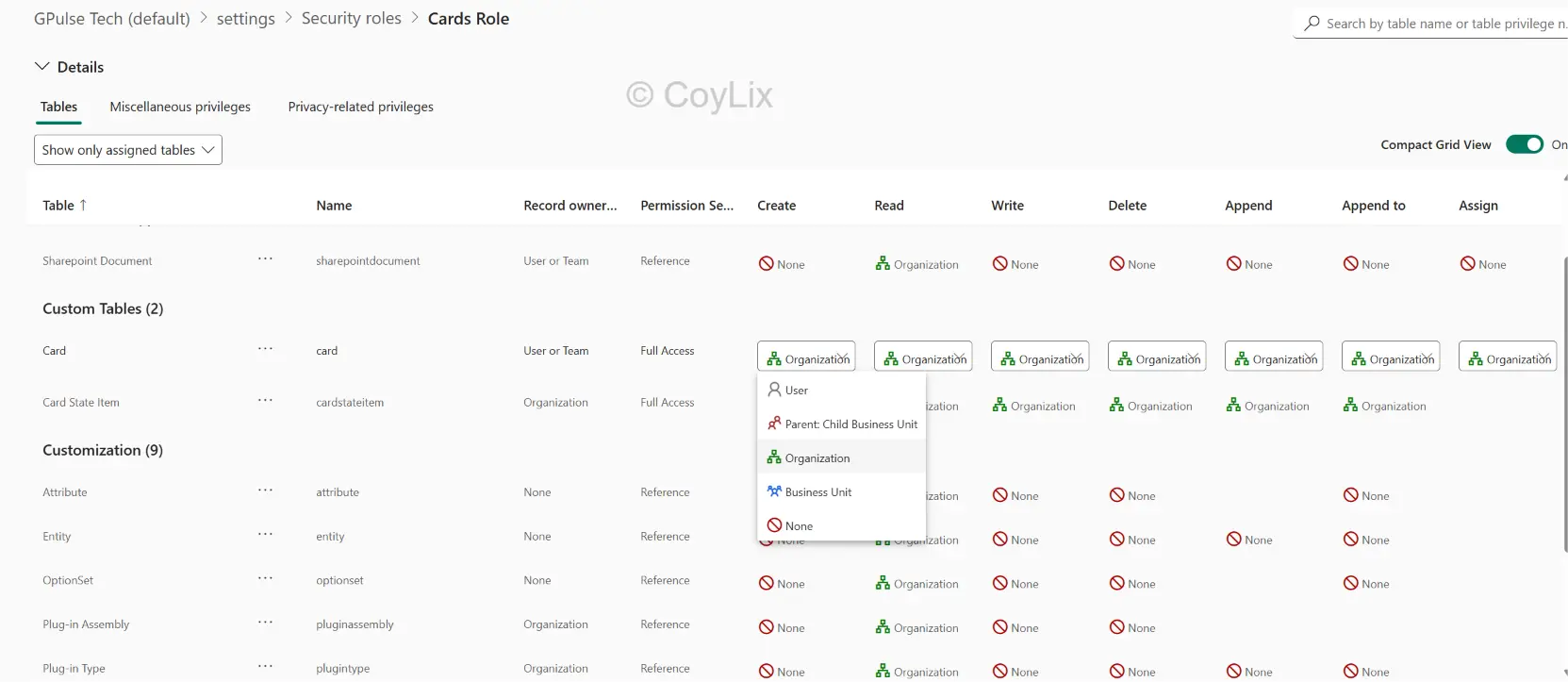 Security Roles by CoyLix